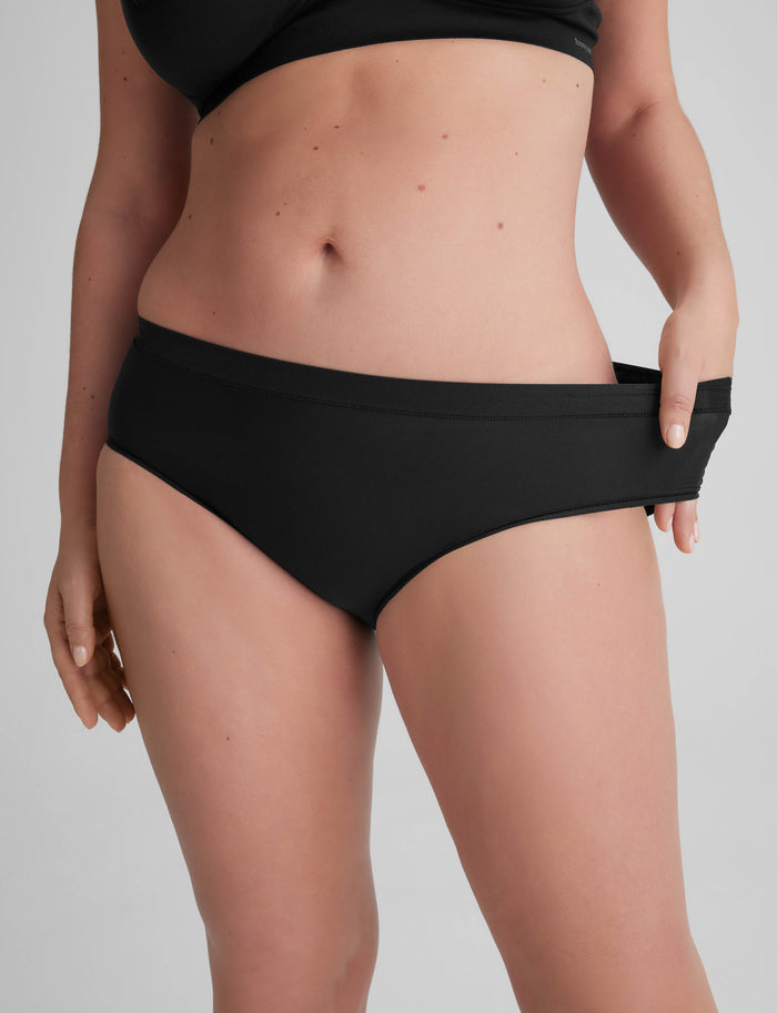 Women's One-Size High Rise Brief::Black