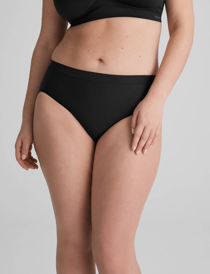 Women's One-Size High Rise Brief::Black