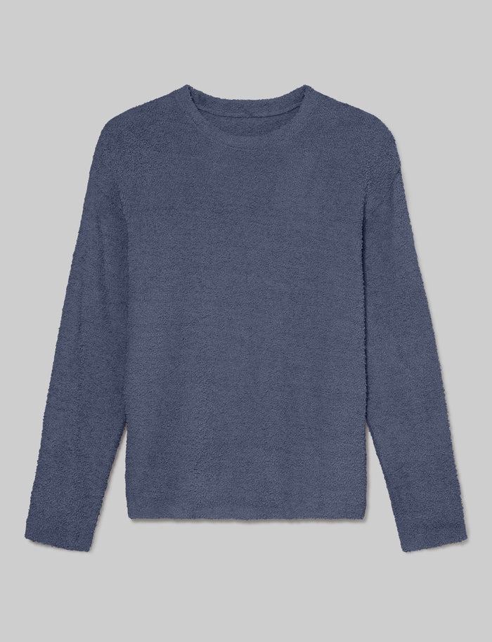 Women's Plush Crewneck Sweatshirt::Nightshadow Blue::Swatch
