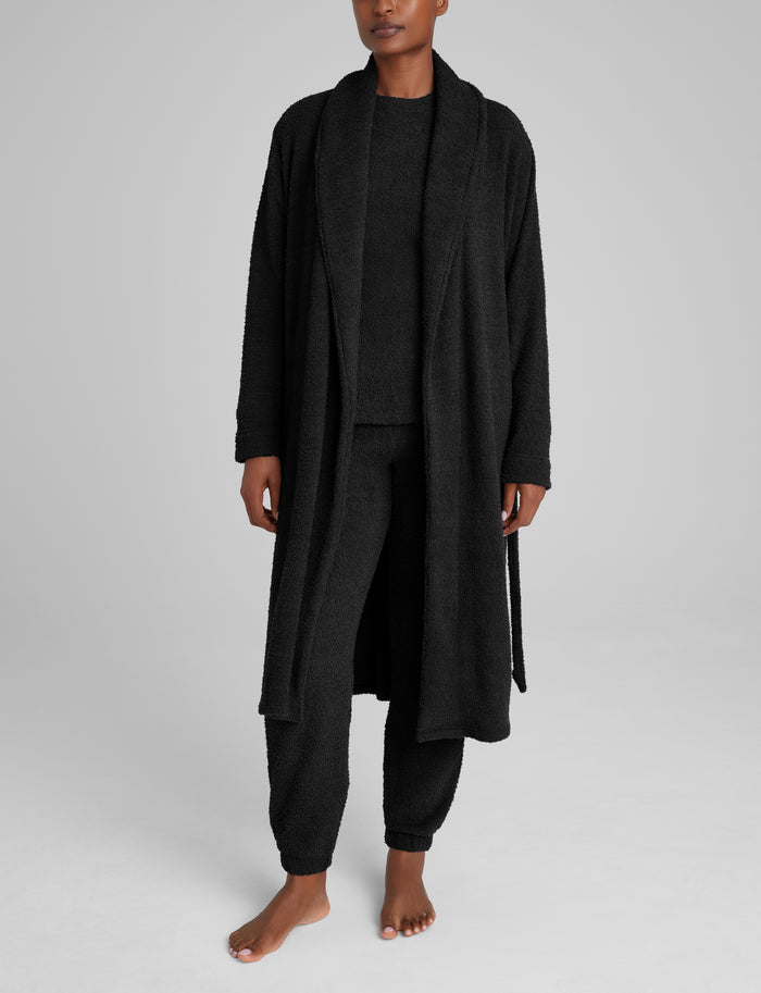 Women's Plush Robe::Black