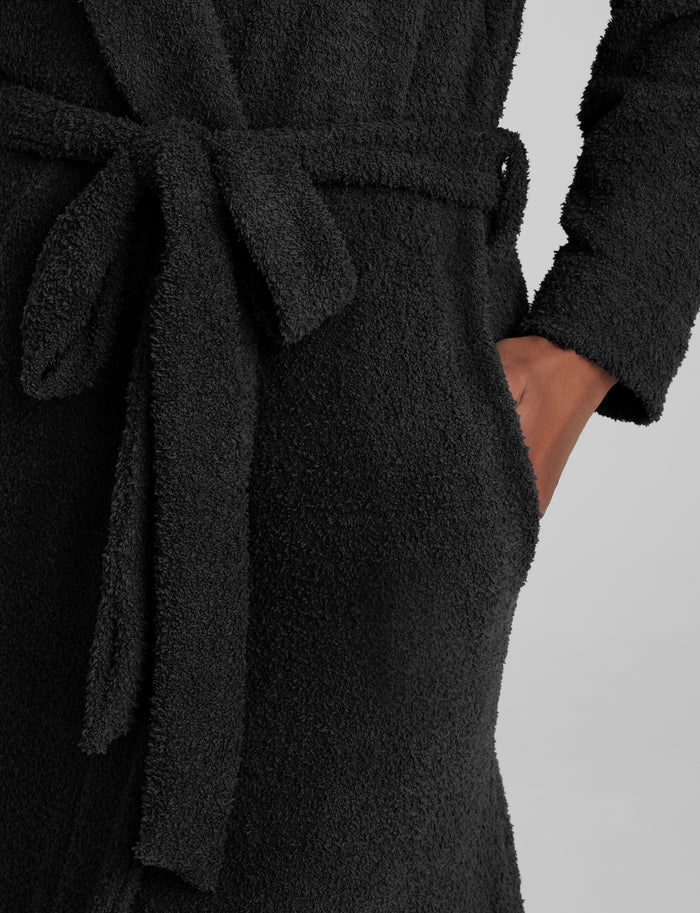 Women's Plush Robe::Black
