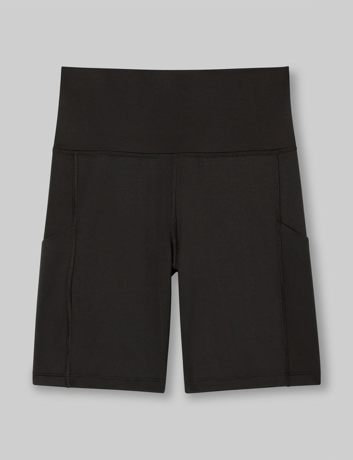 Women's Pocket Bike Short::Black::Swatch