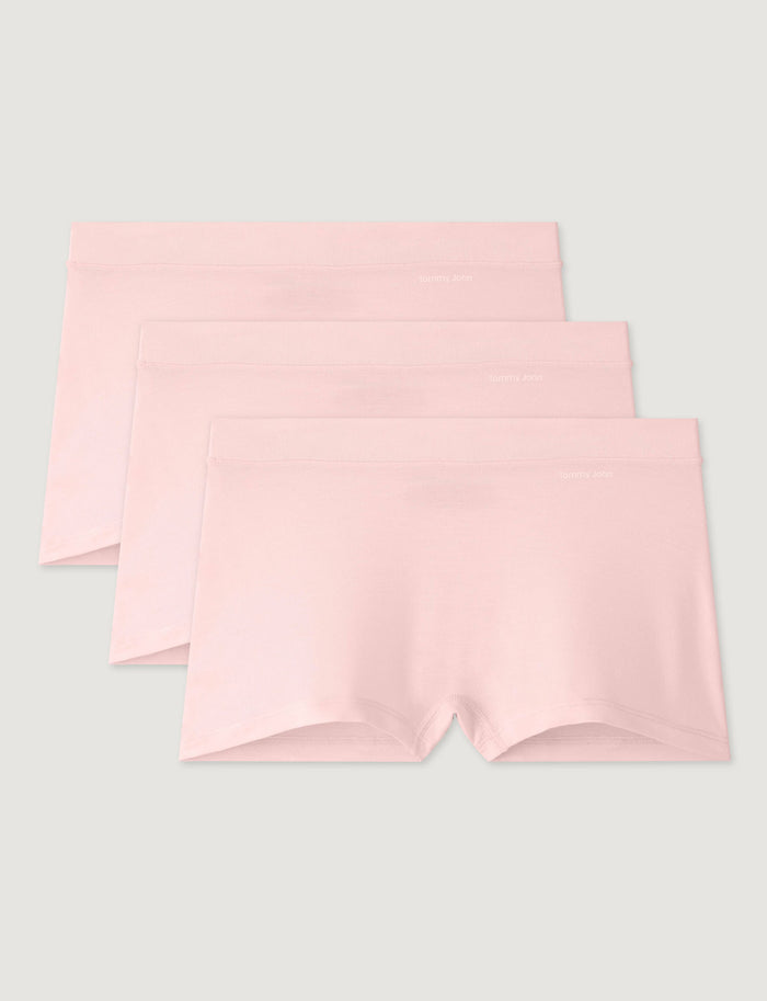 Women's Second Skin Boyshort (3-Pack)::Rosewater