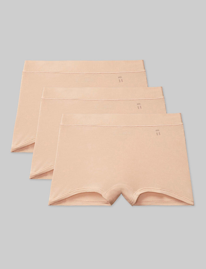 OLD::Women's Second Skin Boyshort (3-Pack)::Maple Sugar