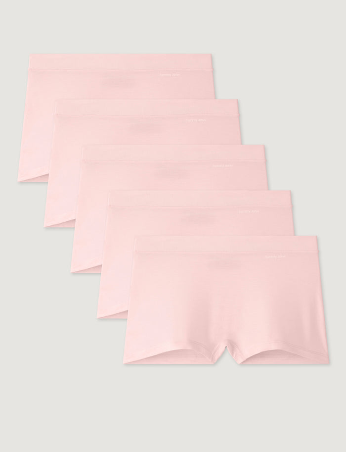 Women's Second Skin Boyshort (5-Pack)::Rosewater