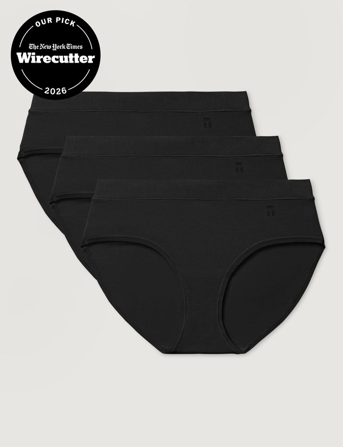 Women's Second Skin Brief (3-Pack)::Black