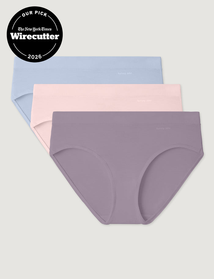 Women's Second Skin Brief (3-Pack)::Halogen Blue/Rosewater/Nirvana