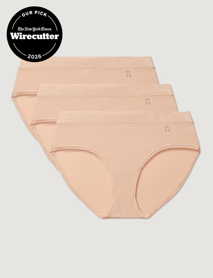 Women's Second Skin Brief (3-Pack)::Maple Sugar