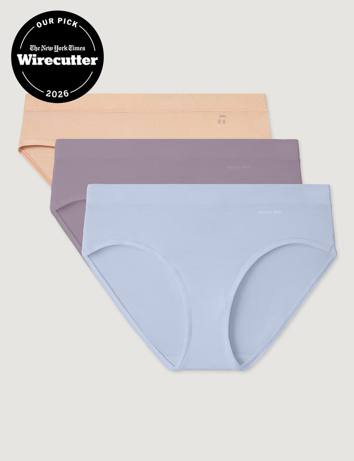 Women's Second Skin Brief (3-Pack)::Maple Sugar/Nirvana/Halogen Blue