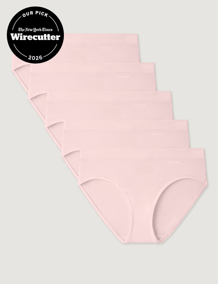 Women's Second Skin Brief (5-Pack)::Rosewater
