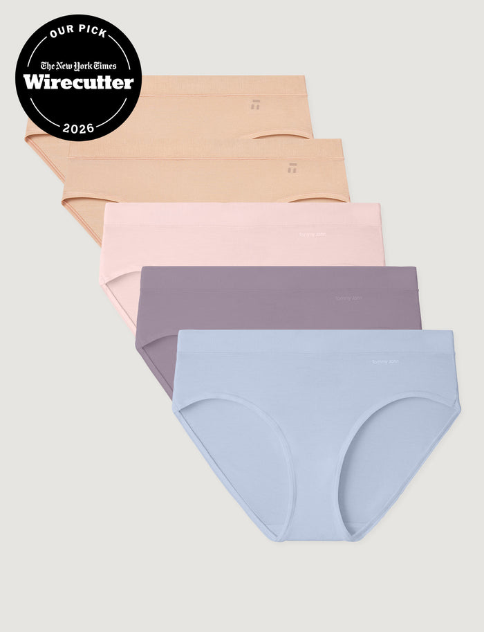 Women's Second Skin Brief (5-Pack)::Maple Sugar/Rosewater/Nirvana/Halogen Blue
