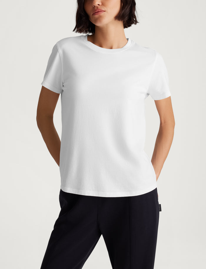 Women's Second Skin Crew Neck (2-Pack)::White/Black