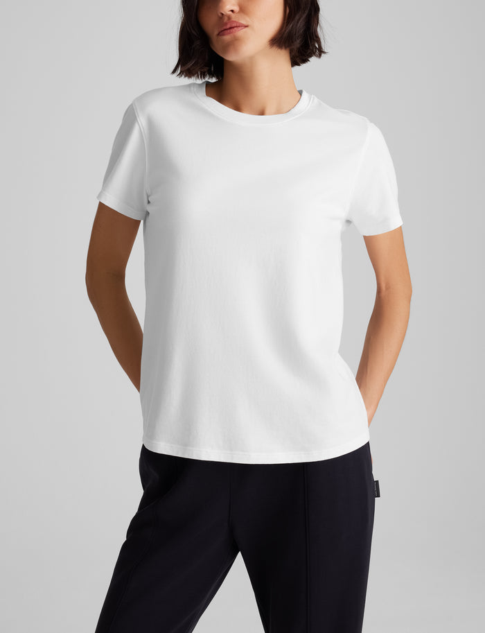 OLD::Women's Second Skin Crew Neck Tee::White