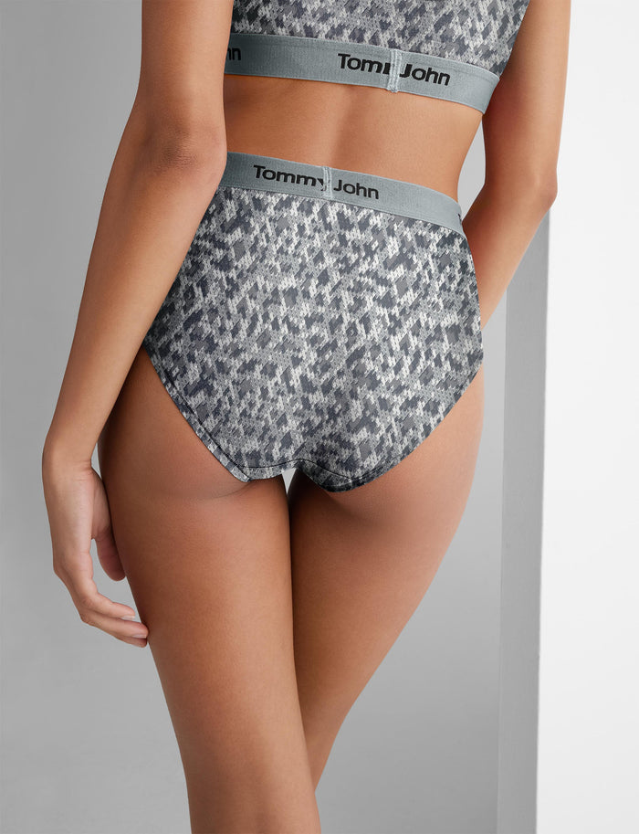 Women's Second Skin High Rise Brief::Monument Camo Skin