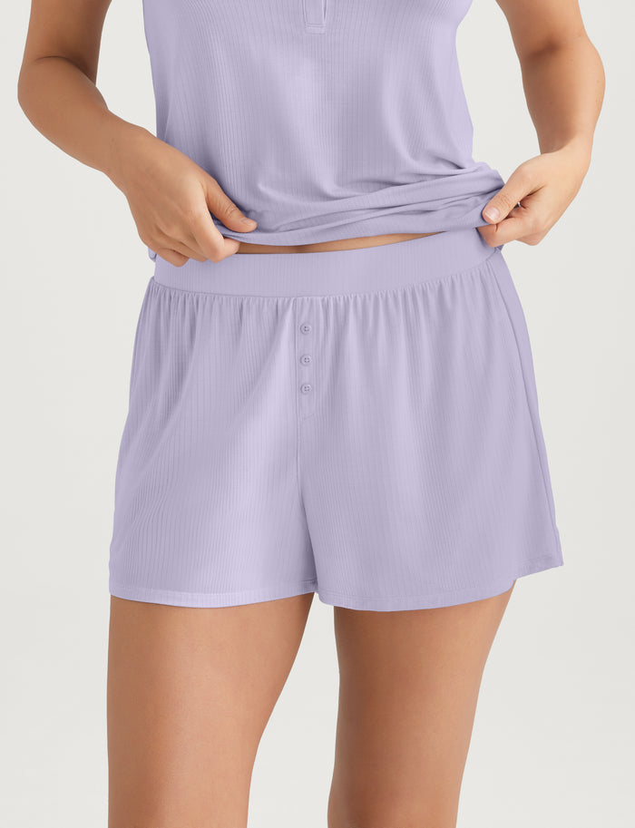 Women's Second Skin Luxe Rib Short::Orchid Petal Luxe