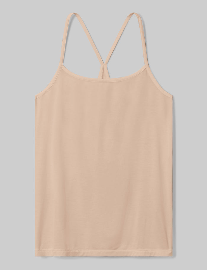 Women's Second Skin Racerback Sleep Tank::Rugby Tan::Swatch