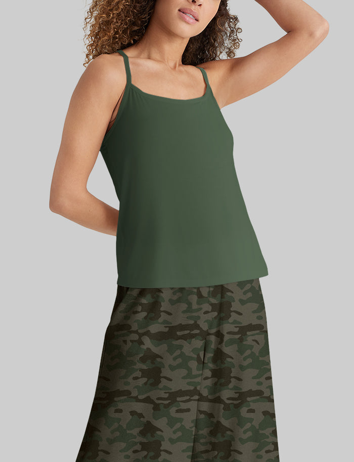 Women's Second Skin Racerback Sleep Tank::Dark Olive