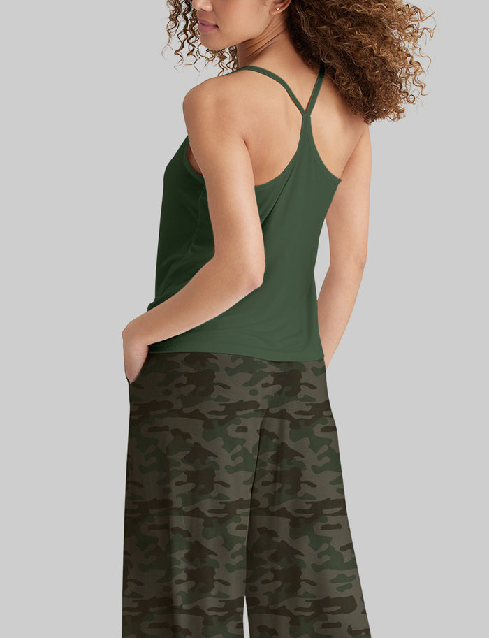 Women's Second Skin Racerback Sleep Tank::Dark Olive