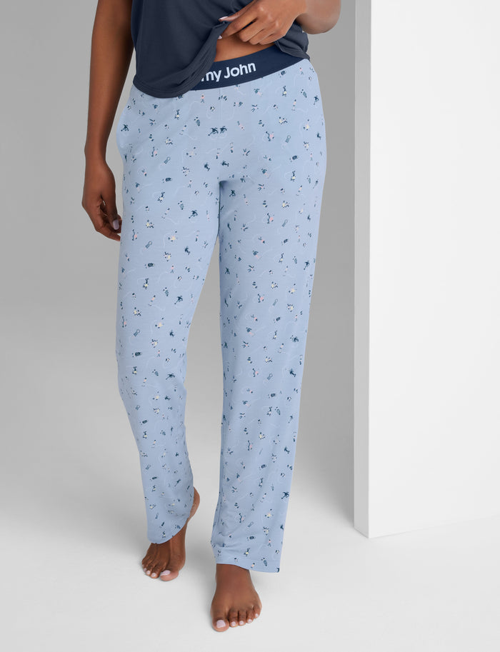 Women's Second Skin Sleep Pant::Cashmere Blue Ice Skater
