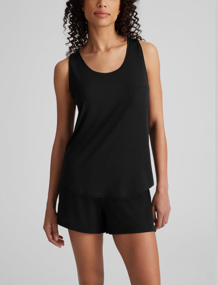 OLD::Women's Second Skin Sleep Pocket Tank::Black