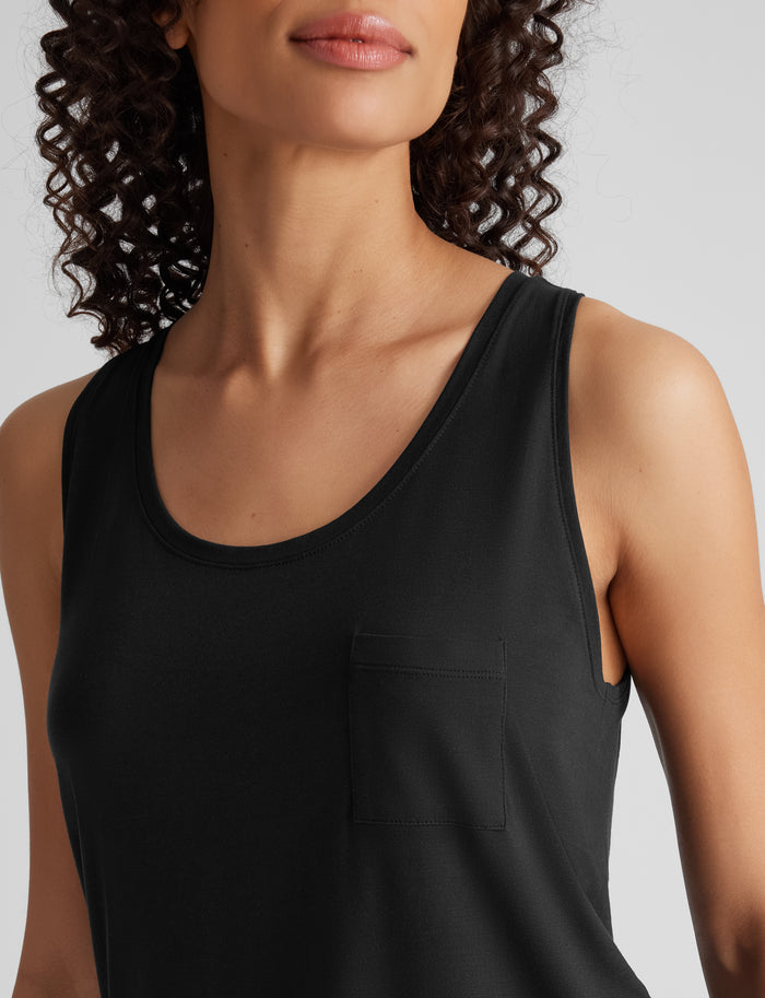 OLD::Women's Second Skin Sleep Pocket Tank::Black