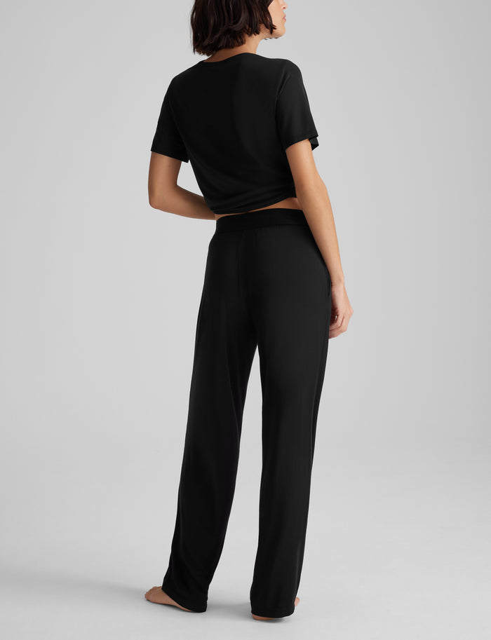 OLD::Women's Second Skin Sleep Pocket Tee & Pant Set::Black