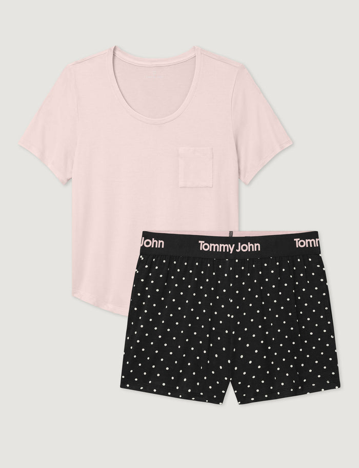 Rosewater/Black Polka Dot / XS (0-2) / XS (0-2)