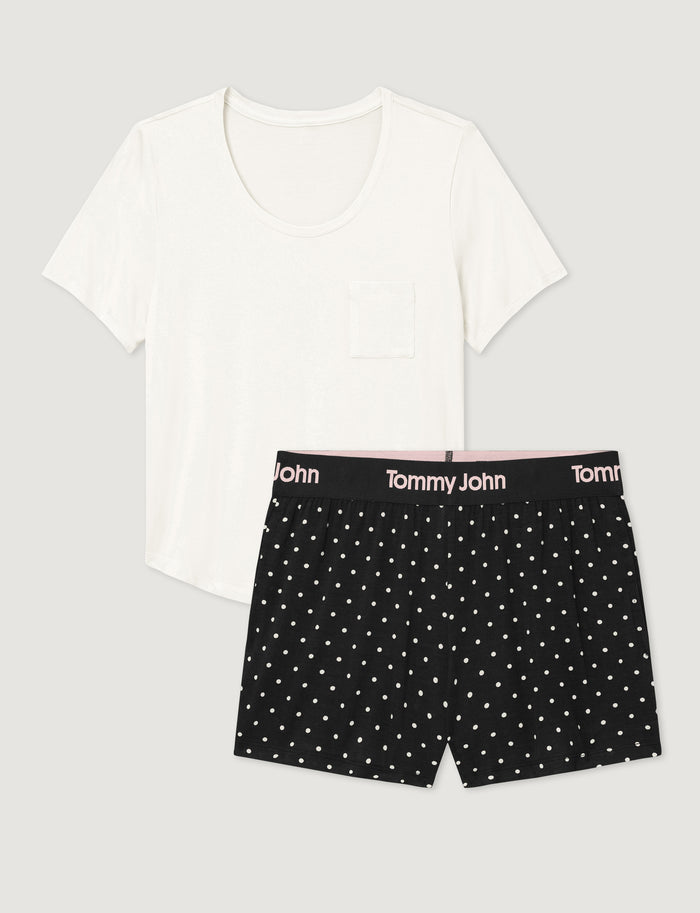 Coconut Water/Black Polka Dot / XS (0-2) / XS (0-2)