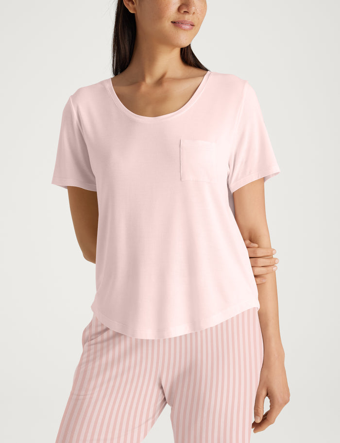 Women's Second Skin Sleep Pocket Tee::Rosewater