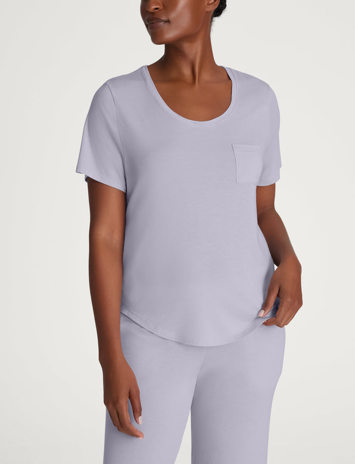 Women's Second Skin Sleep Pocket Tee::Evening Haze