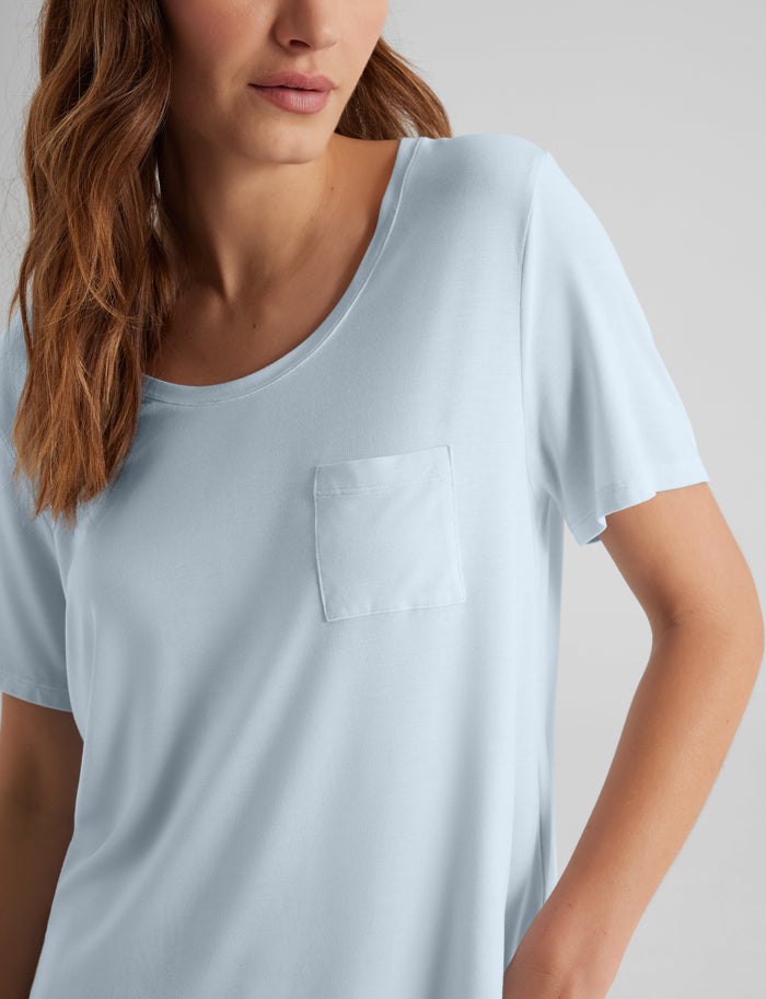 Women's Second Skin Sleep Pocket Tee::Ice Water