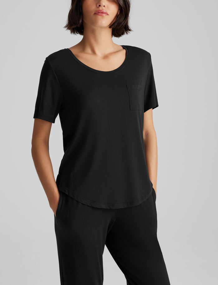 OLD::Women's Second Skin Sleep Pocket Tee::Black