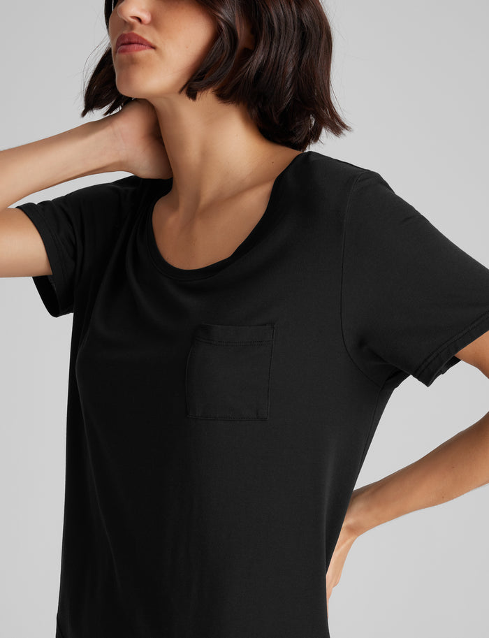 OLD::Women's Second Skin Sleep Pocket Tee::Black