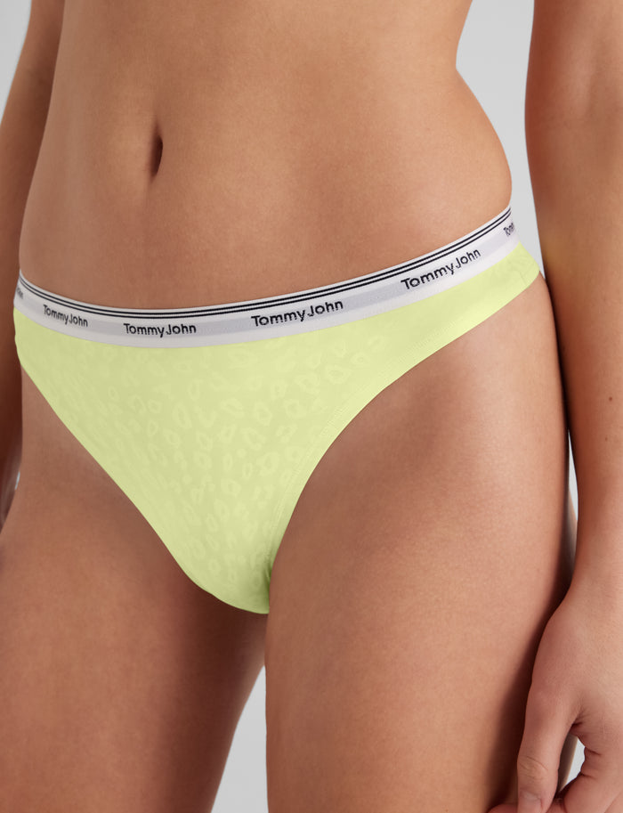 Women's Signature Comfort Lace Thong::Luminary Yellow Lace