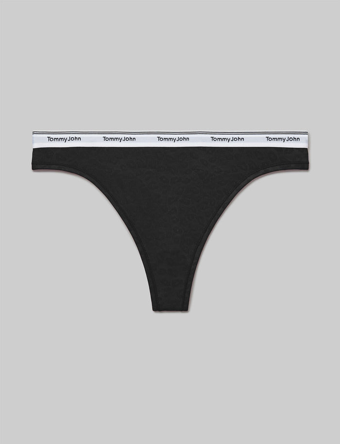 Women's Signature Comfort Lace Thong::Black Lace::Swatch