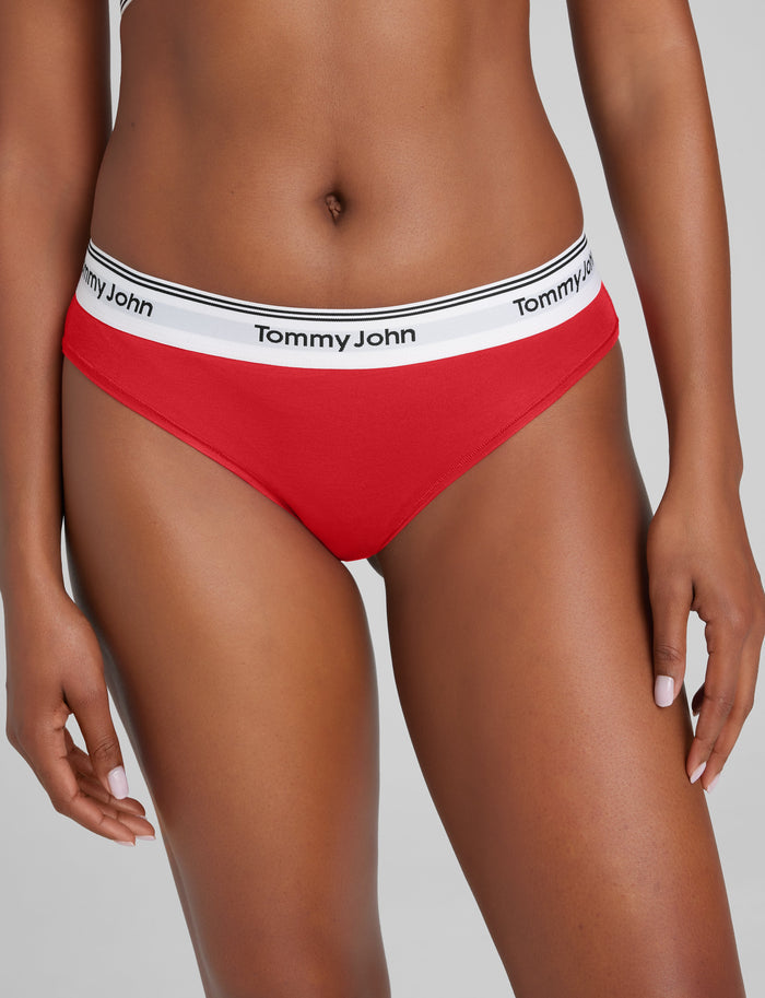 Women's Signature Cotton Bikini::High Risk Red