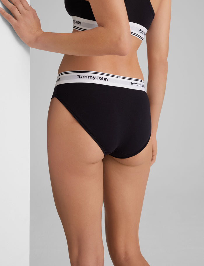 Women's Signature Cotton Bikini::Black