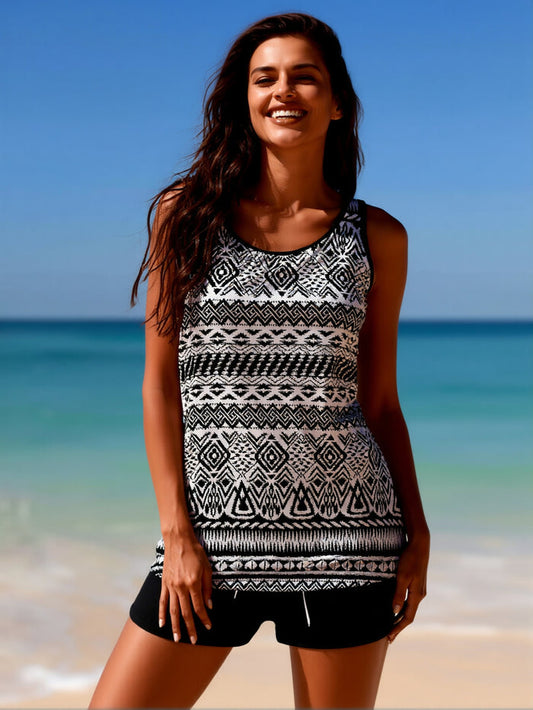 Women's Tankini Swimsuits Tummy Control Modest 2026 Two Piece with Sporty Pockets Bathing Suits
