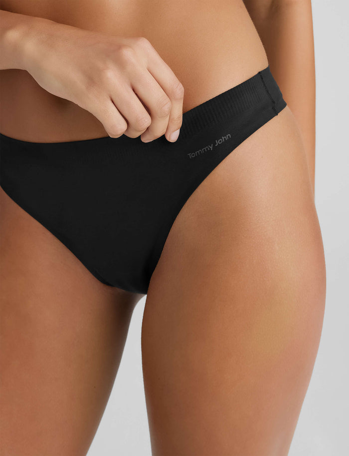 Women's Ultimate Comfort Thong::Black