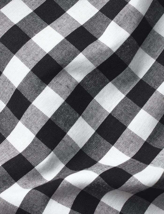 Women's Woven Boxer Short::Black Gingham