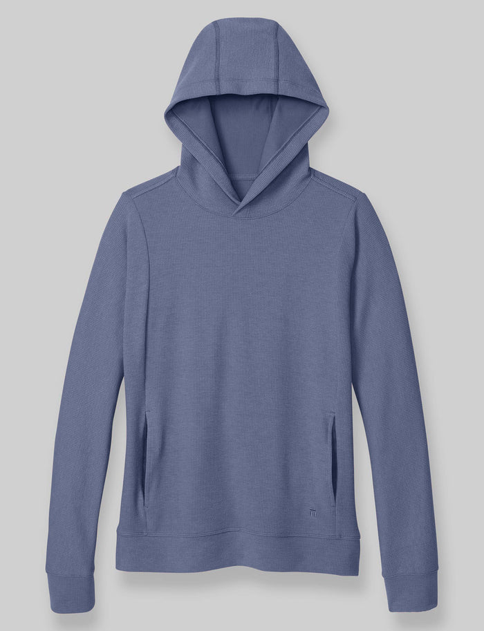 Women's Zen Waffle Hoodie::Country Blue::Swatch