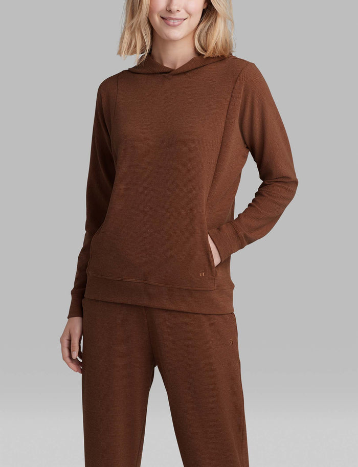 Women's Zen Waffle Hoodie::Cacao Nibs