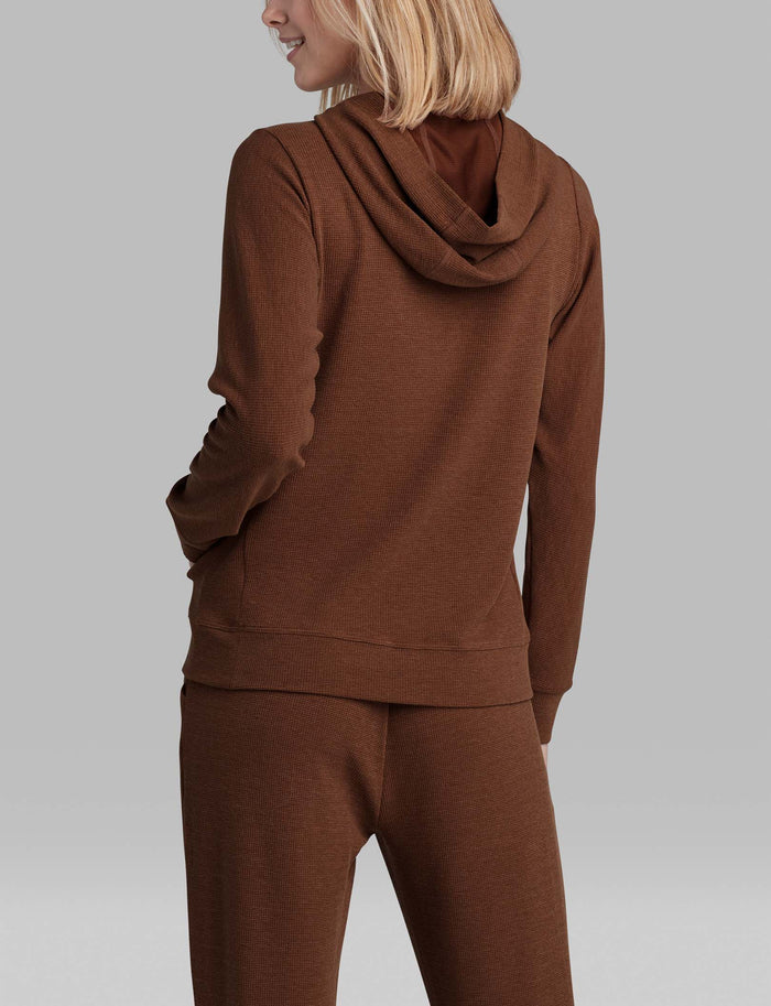 Women's Zen Waffle Hoodie::Cacao Nibs