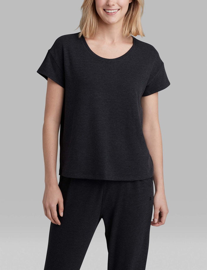 Women's Zen Waffle Tee::Shadow Gray