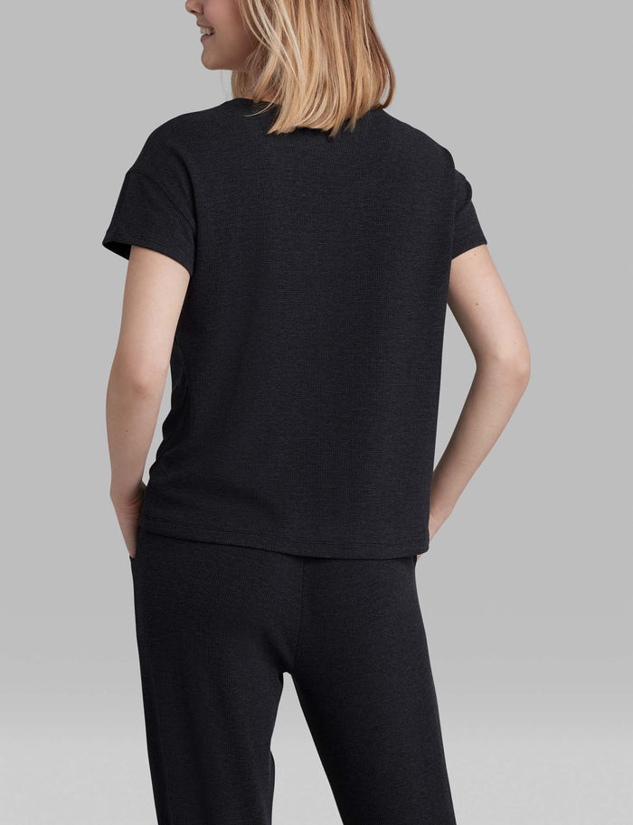 Women's Zen Waffle Tee::Shadow Gray