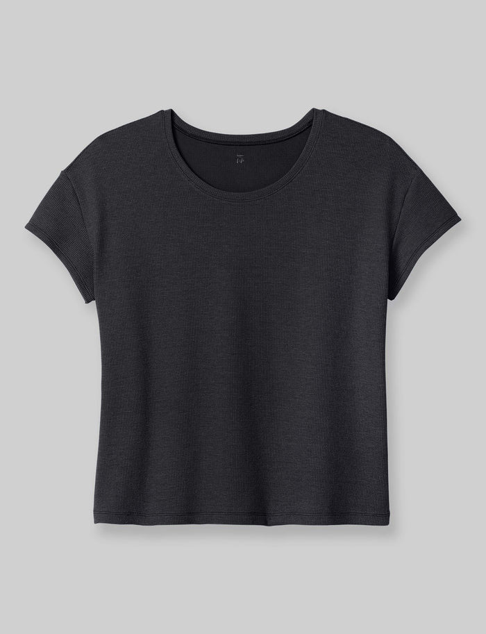 Women's Zen Waffle Tee::Shadow Gray::Swatch