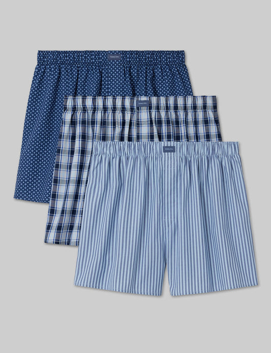 Woven Boxer (3-Pack)::Gents/Plaid/Stripe