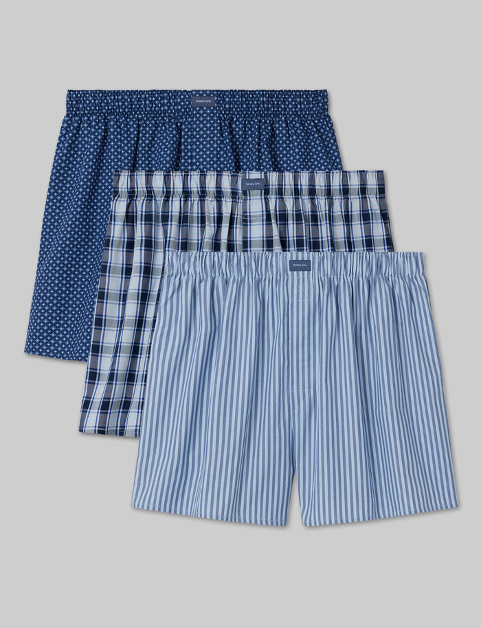 Woven Boxer (3-Pack)::Gents/Plaid/Stripe