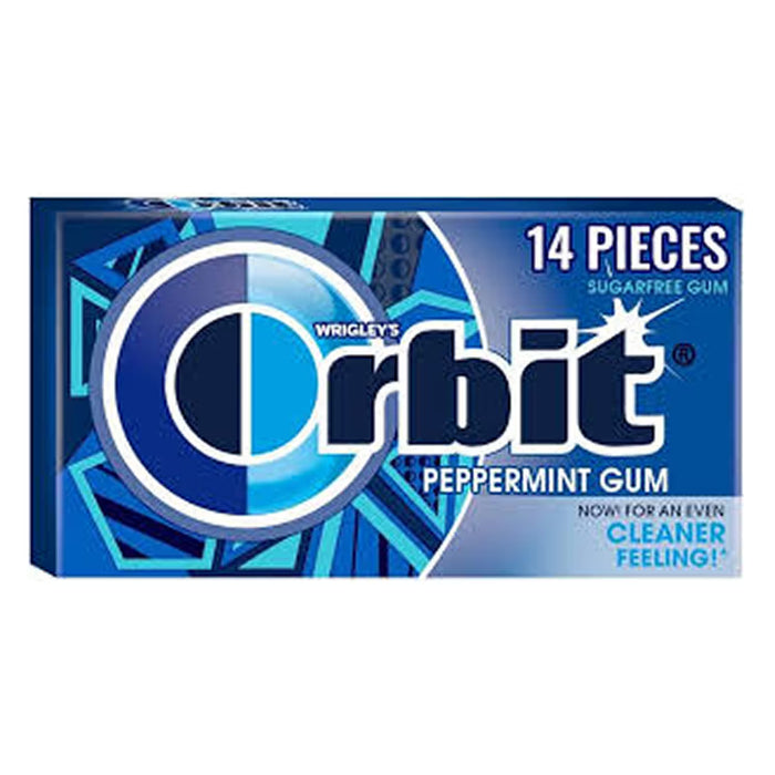 Wrigley's Orbit Peppermint Chewing Gum – 14 Pieces