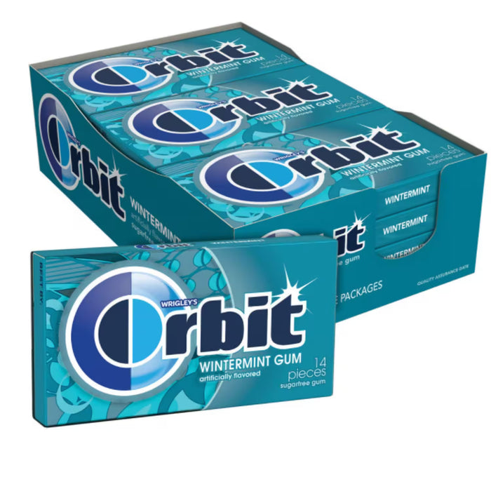 Wrigley's Orbit Wintermint Chewing Gum – 14 Pieces each - 12 Pack